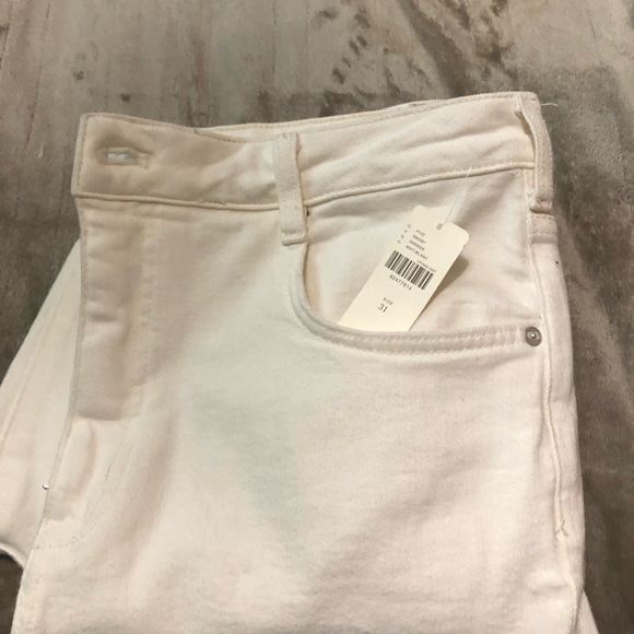 Size 31 Pilcro and the Letterpress WHITE HIGH RISE CIGARETTE STRAIGHT JEAN!!!! - Picture 2 of 8